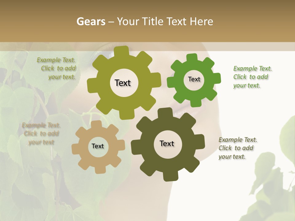 Leaves Skin Treatment PowerPoint Template