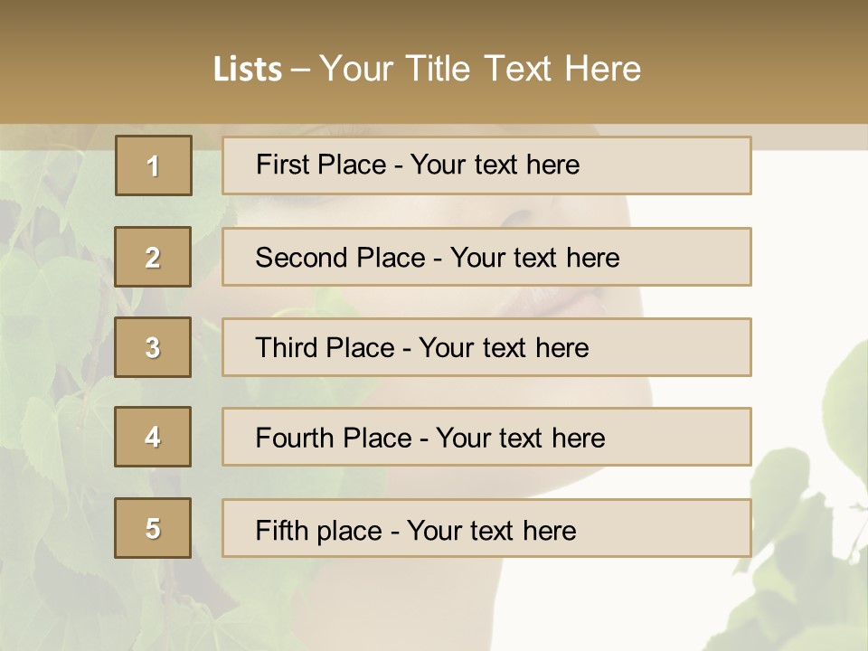 Leaves Skin Treatment PowerPoint Template