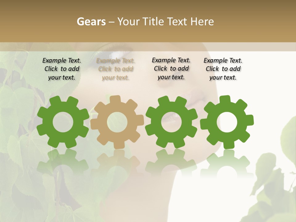 Leaves Skin Treatment PowerPoint Template