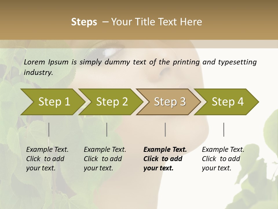 Leaves Skin Treatment PowerPoint Template