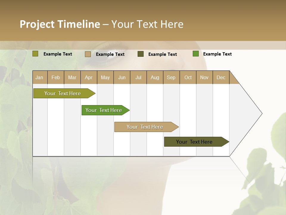 Leaves Skin Treatment PowerPoint Template