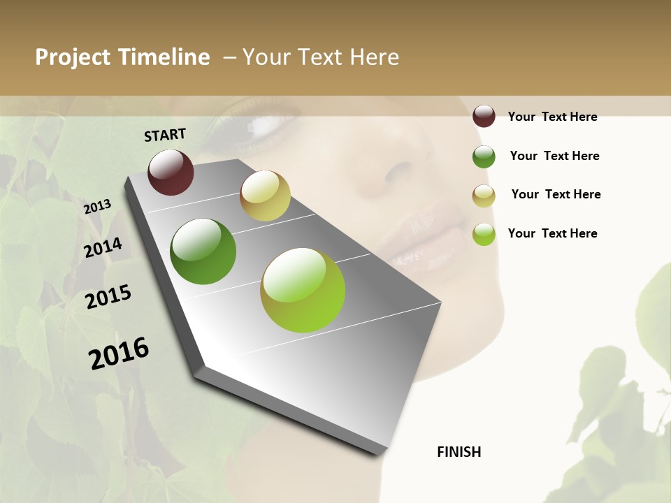 Leaves Skin Treatment PowerPoint Template