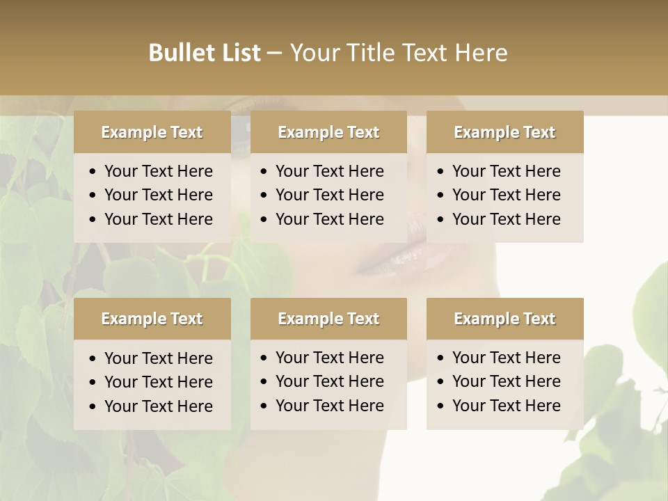 Leaves Skin Treatment PowerPoint Template