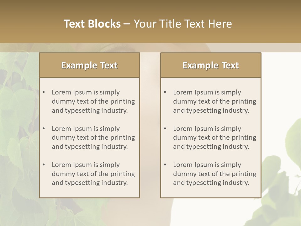 Leaves Skin Treatment PowerPoint Template