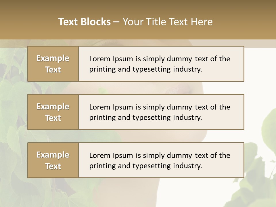 Leaves Skin Treatment PowerPoint Template