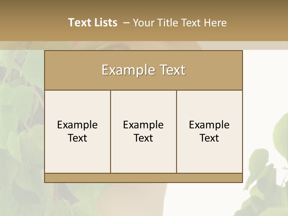 Leaves Skin Treatment PowerPoint Template