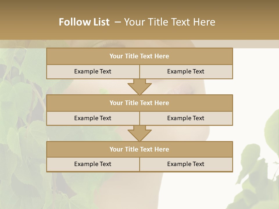 Leaves Skin Treatment PowerPoint Template