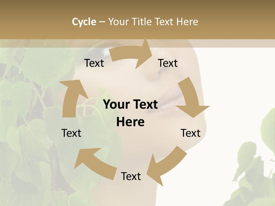 Leaves Skin Treatment PowerPoint Template