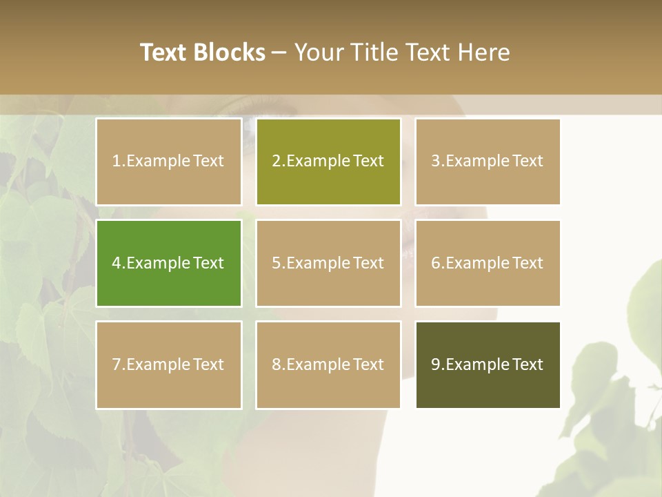 Leaves Skin Treatment PowerPoint Template