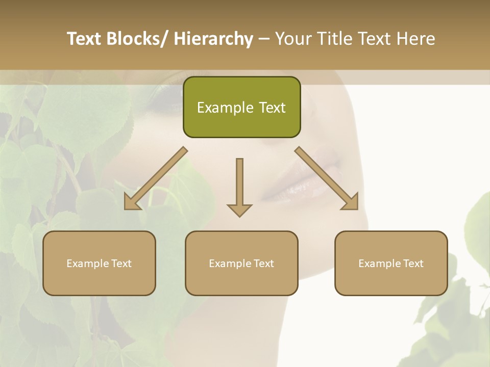Leaves Skin Treatment PowerPoint Template