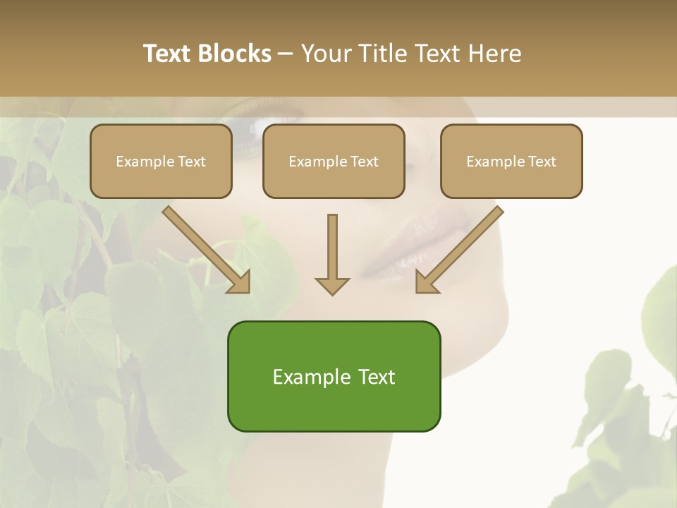 Leaves Skin Treatment PowerPoint Template