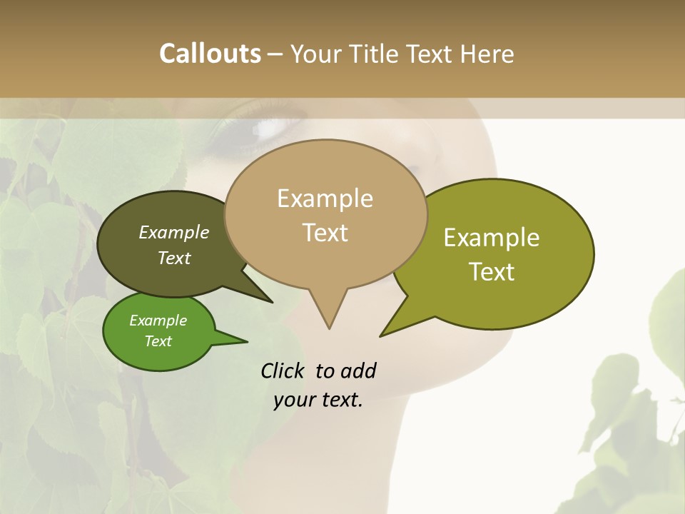 Leaves Skin Treatment PowerPoint Template