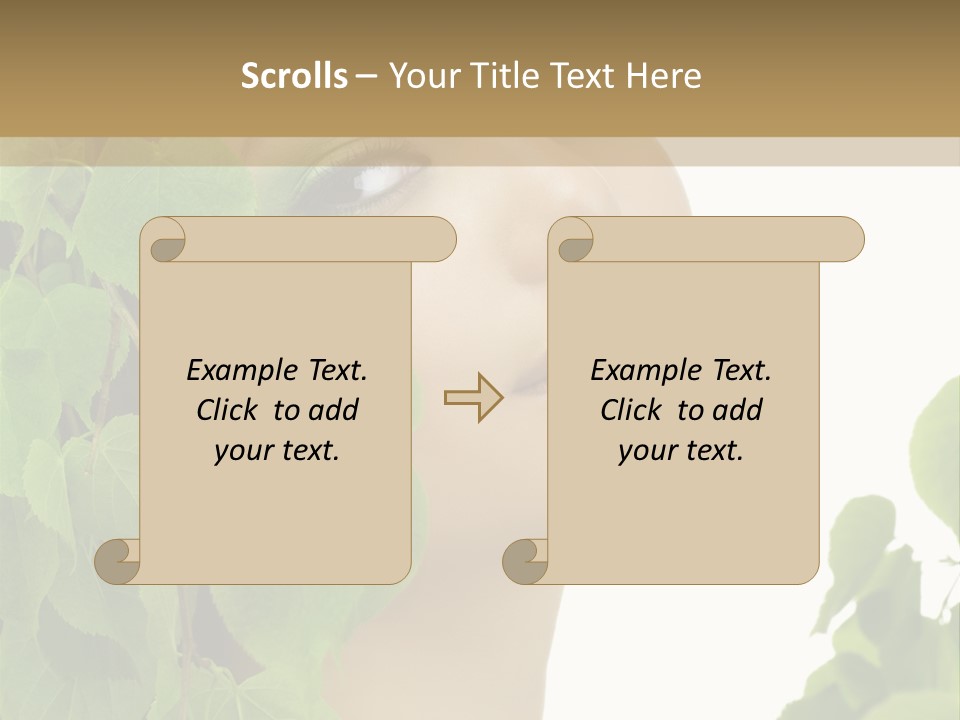 Leaves Skin Treatment PowerPoint Template