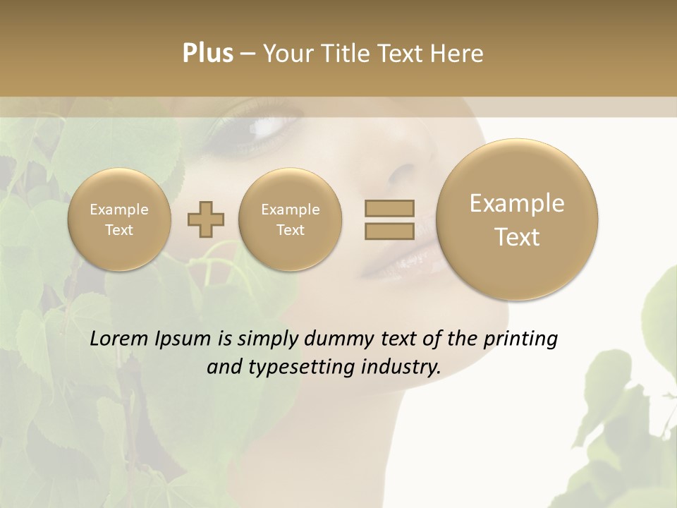 Leaves Skin Treatment PowerPoint Template