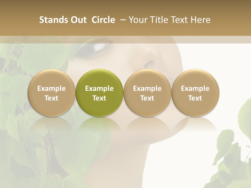 Leaves Skin Treatment PowerPoint Template