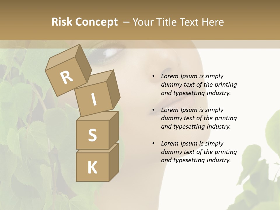 Leaves Skin Treatment PowerPoint Template