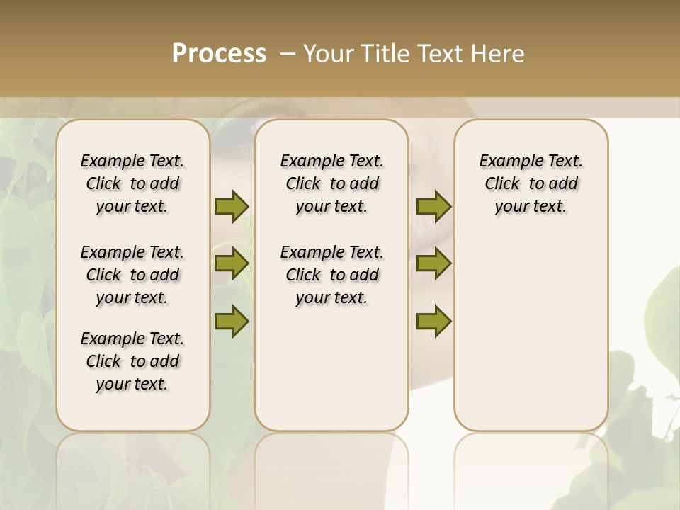 Leaves Skin Treatment PowerPoint Template