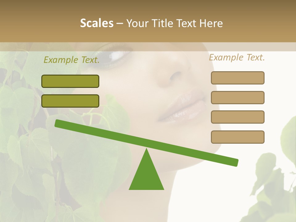 Leaves Skin Treatment PowerPoint Template