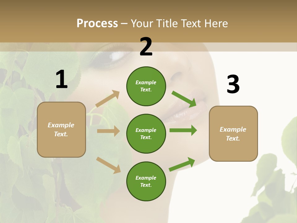 Leaves Skin Treatment PowerPoint Template