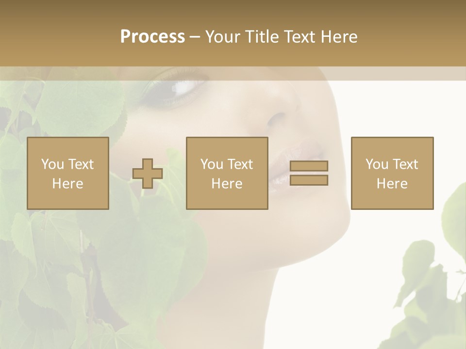Leaves Skin Treatment PowerPoint Template