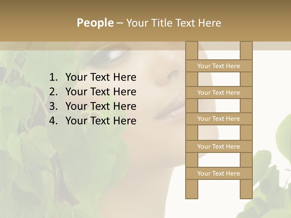 Leaves Skin Treatment PowerPoint Template