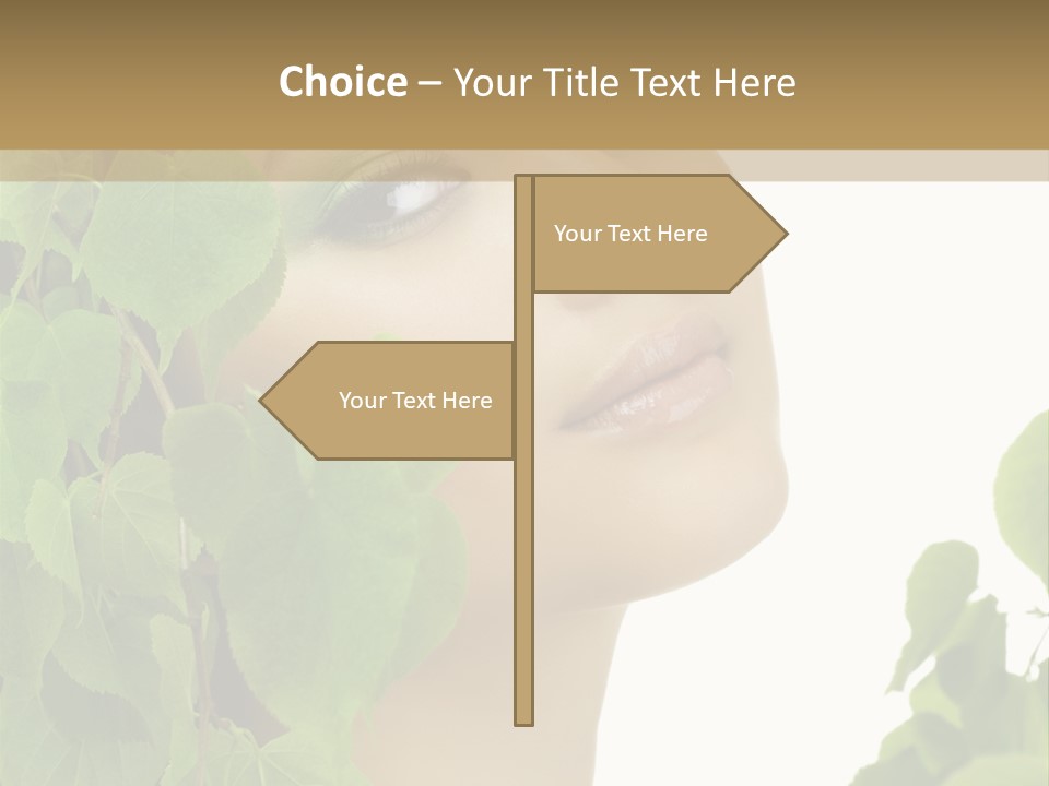 Leaves Skin Treatment PowerPoint Template