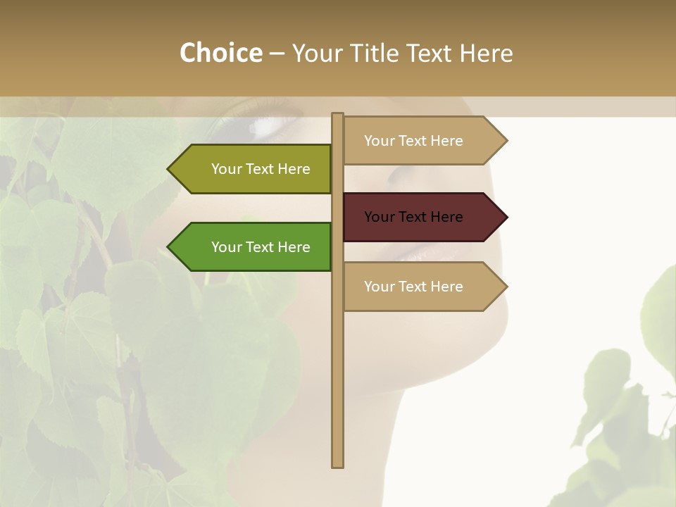 Leaves Skin Treatment PowerPoint Template