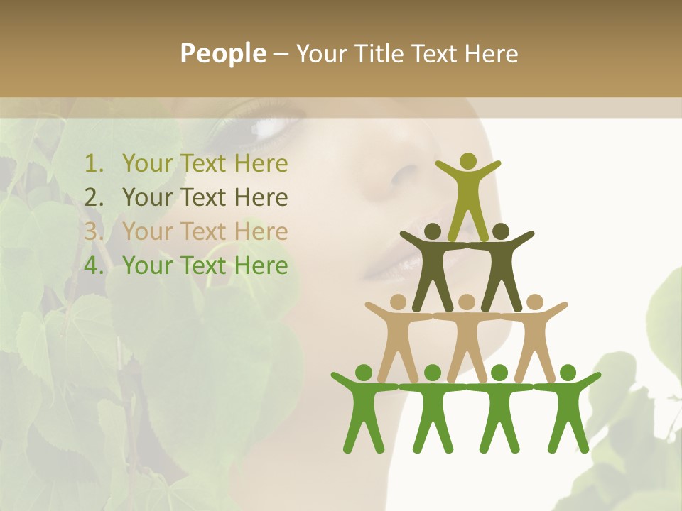 Leaves Skin Treatment PowerPoint Template