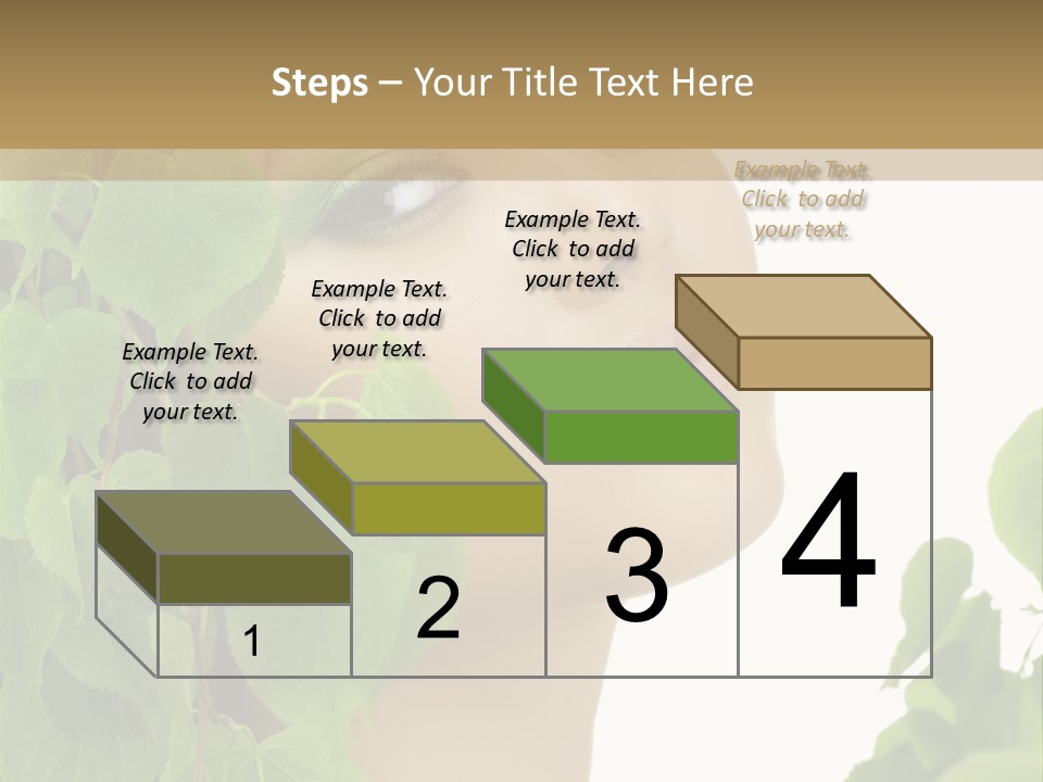 Leaves Skin Treatment PowerPoint Template