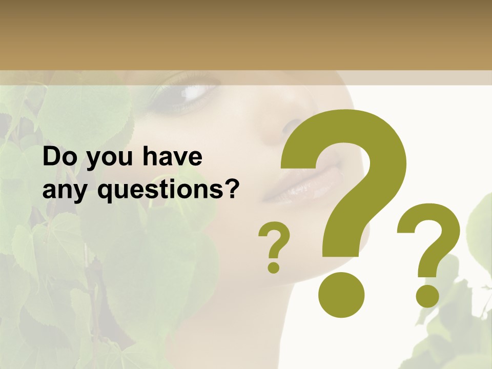 Leaves Skin Treatment PowerPoint Template