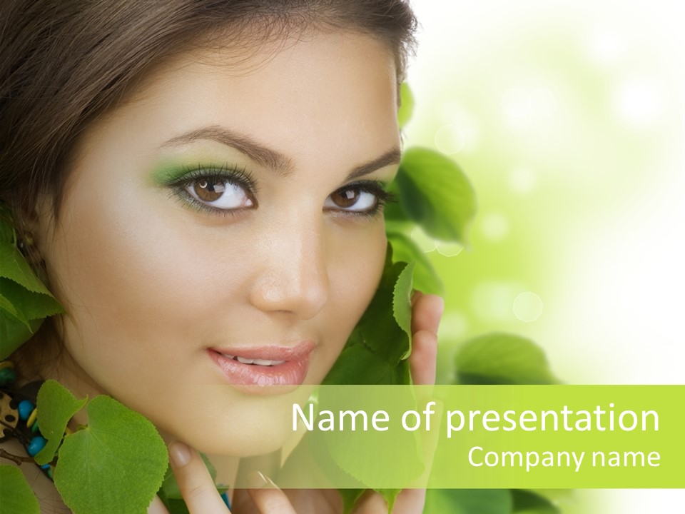 Design Female Treatment PowerPoint Template