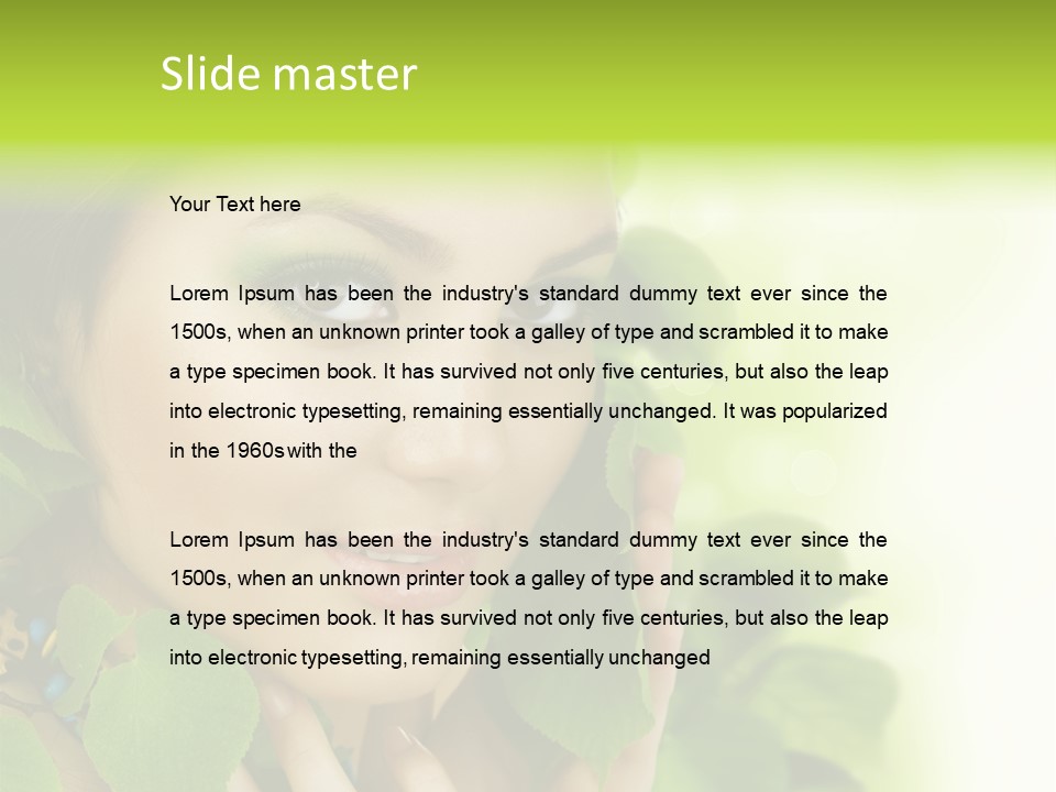 Design Female Treatment PowerPoint Template