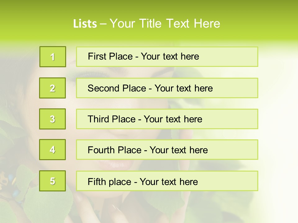 Design Female Treatment PowerPoint Template
