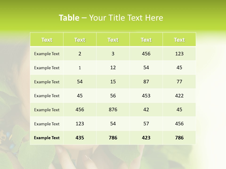 Design Female Treatment PowerPoint Template