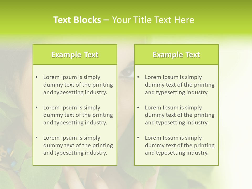 Design Female Treatment PowerPoint Template