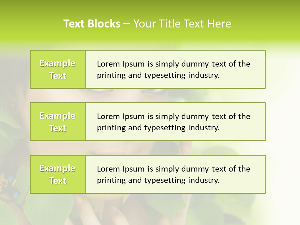 Design Female Treatment PowerPoint Template