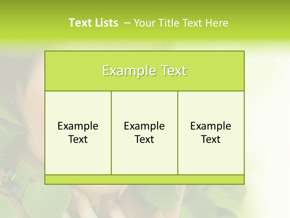 Design Female Treatment PowerPoint Template