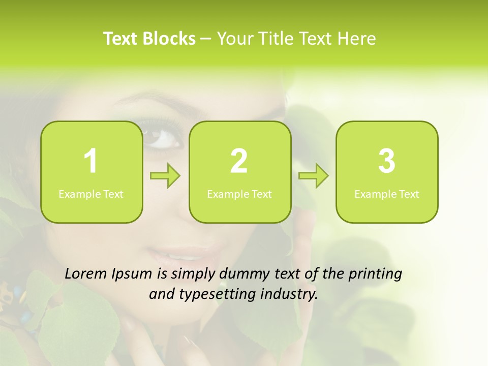 Design Female Treatment PowerPoint Template