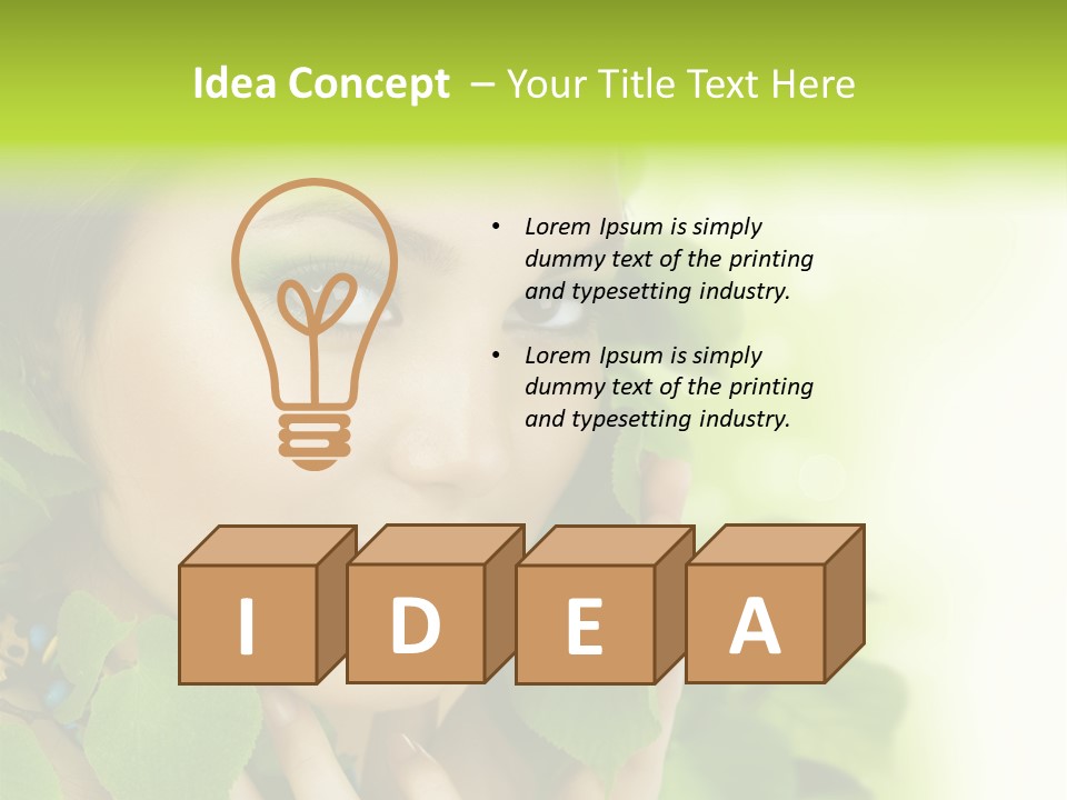 Design Female Treatment PowerPoint Template