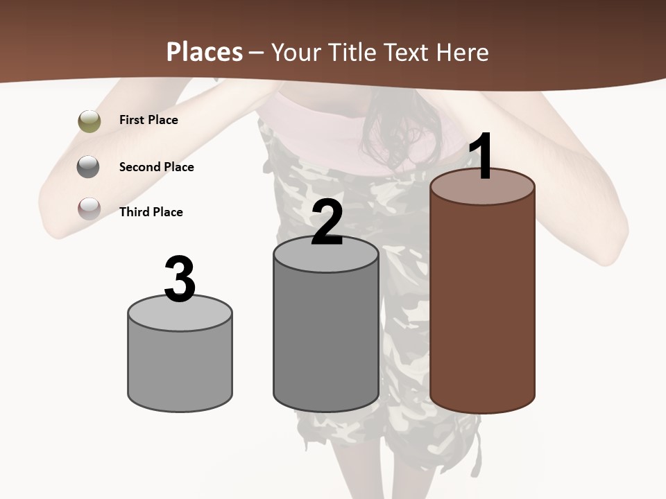 White Hair Body PowerPoint Template