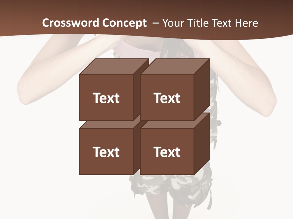 White Hair Body PowerPoint Template