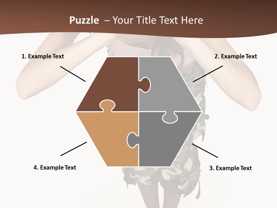 White Hair Body PowerPoint Template