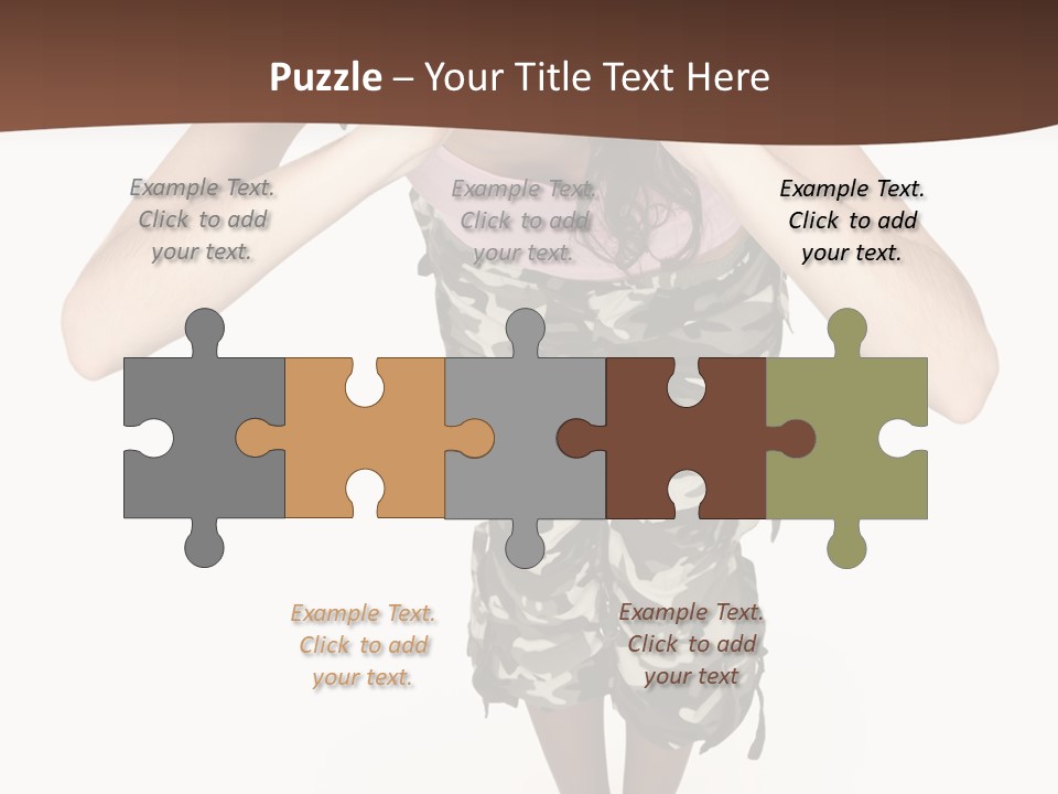 White Hair Body PowerPoint Template