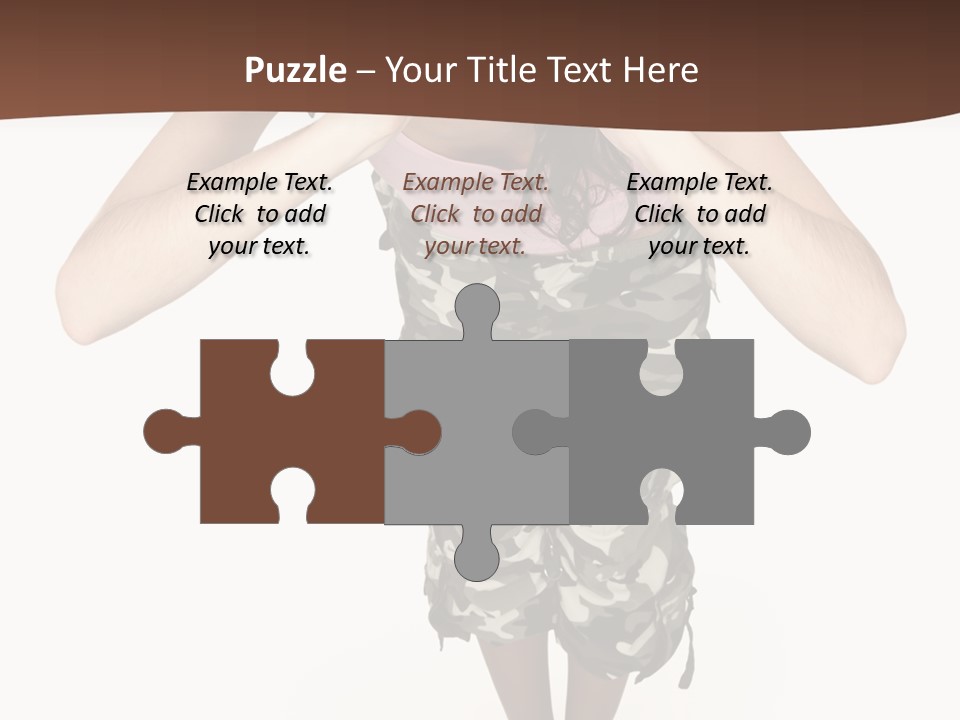 White Hair Body PowerPoint Template