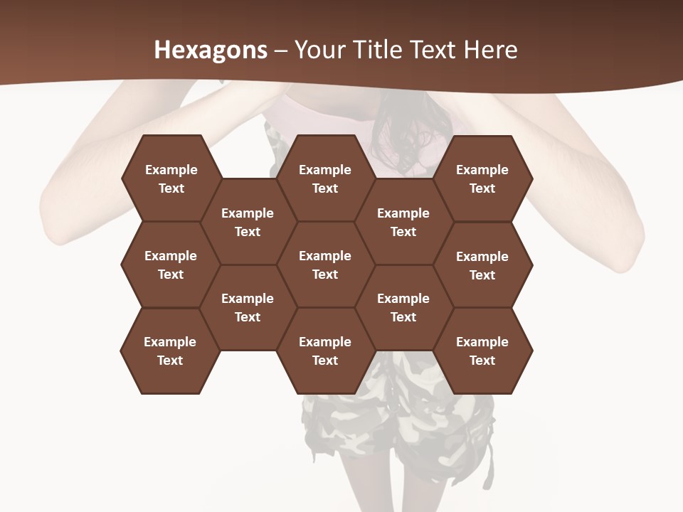 White Hair Body PowerPoint Template