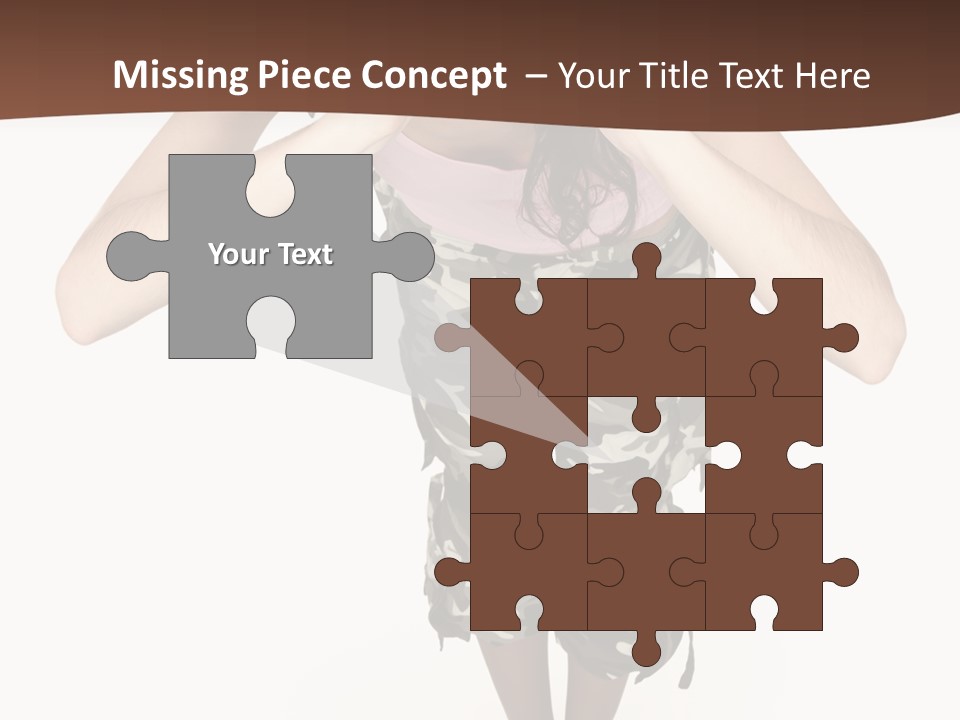 White Hair Body PowerPoint Template