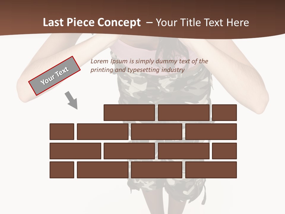 White Hair Body PowerPoint Template