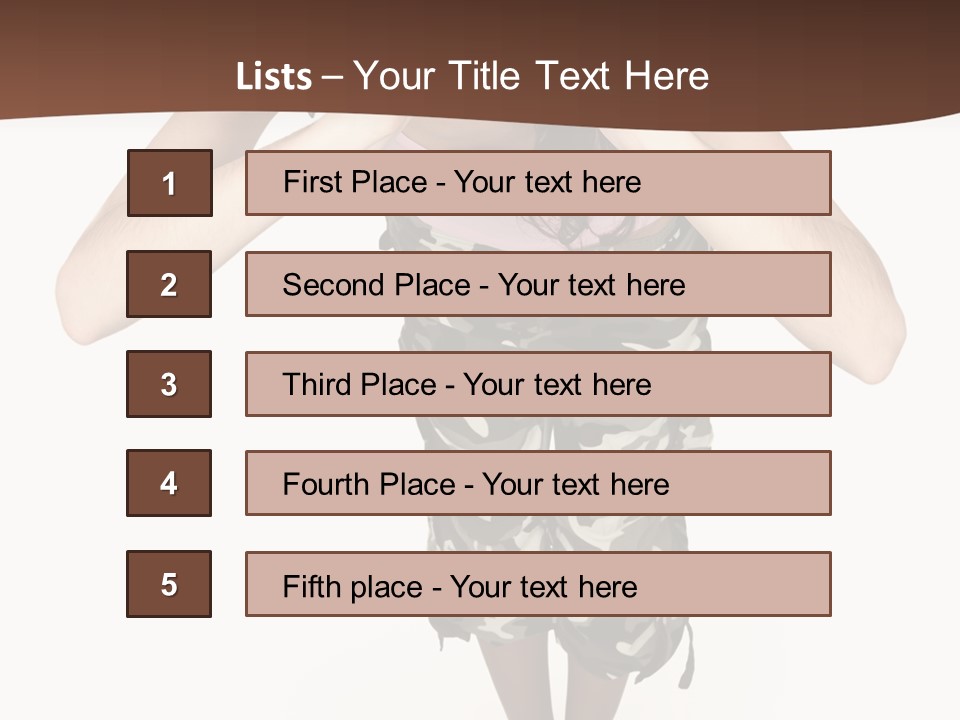 White Hair Body PowerPoint Template