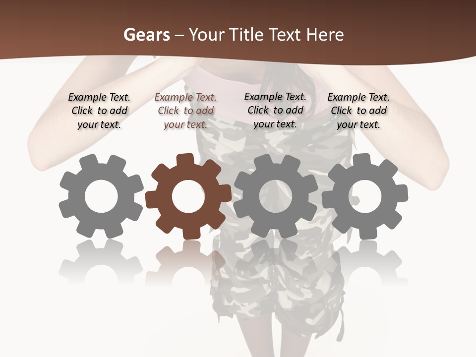 White Hair Body PowerPoint Template