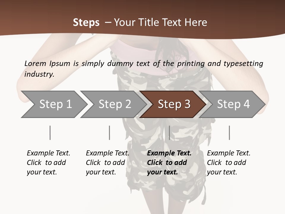 White Hair Body PowerPoint Template